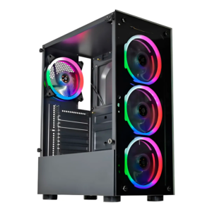 GABINETE GAMER ELITE MULTICOLOR ATX C/3FANS RGB PRETO CG-10W5 K-MEX