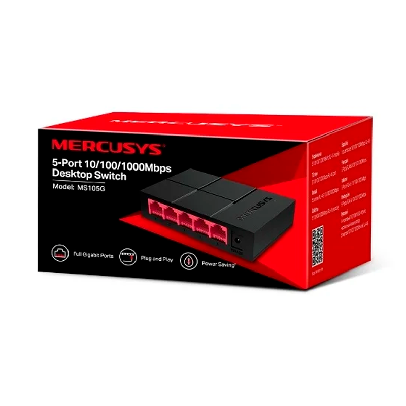 HUB SWITCH 05 PORTAS 10/100 MBPS MS105 MERCUSYS BY TP-LINK