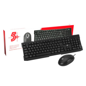 COMBO TECLADO E MOUSE USB OFFICE PRETO 015-0069 5+