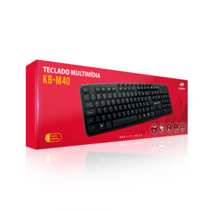 TECLADO MULTIMIDIA KB-M40BK PRETO USB C3 TECH